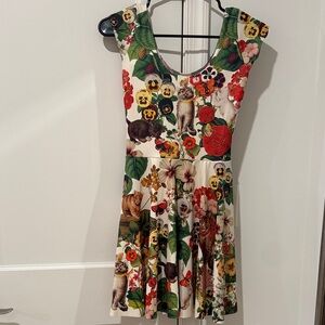 Blackmilk Multicolor Floral and Animal Mini Dress
